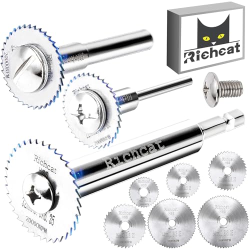 PVC Pipe Inside Cutter,1/4" Hex Shank,1/8" Round Shank,1/4" Round Shank,Plumbing Internal Plastic ABS Pipe Cutter Set,6*Blades,0.87"&1"&1.26''&1.38"&1.74''&1.97" Or Larger Diameter，High Speed Steel - size: 3 Shanks (6 Saw Blades)