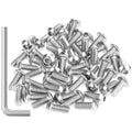 55 Pieces M5 x 12mm Button Head Socket Cap Screws, Thread Pitch 0.8mm, Sutemribor M5 Screws, 304 Stainless Steel, Fully Threaded, Silver - size: M5 x 12mm, style: Button Head