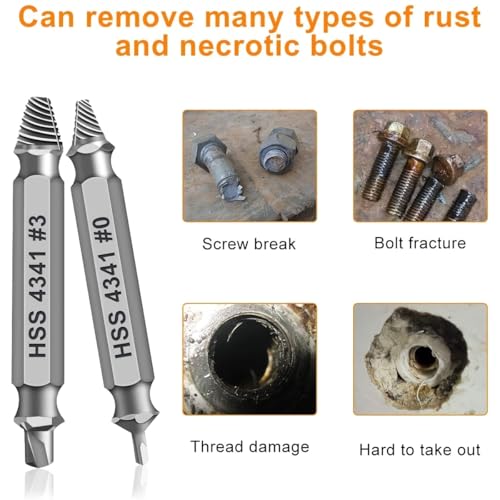 6Pcs Screw Extractor Set,Multi-Function Repair Tool Kit Tools Gadgets for Men Extractor Kit Electronics Household Home Repair - color: Style 6