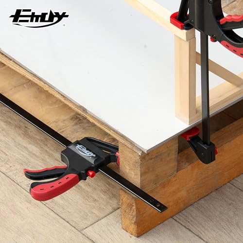 24" Bar Clamps for Woodworking, 2PCS 130lbs One-Handed Clamp/Spreader