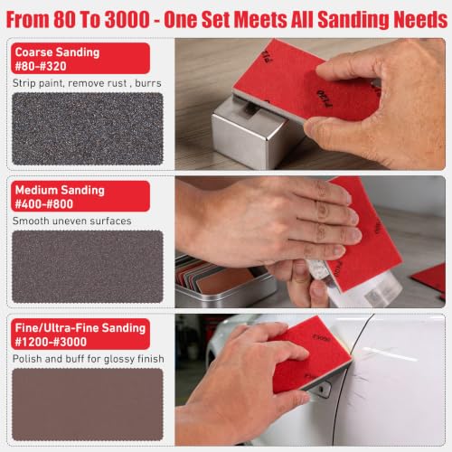24 Pcs 600 Grit Sanding Sponges, Wet Dry Sanding Blocks for Polishing - size: 24 PCS-600 Grit