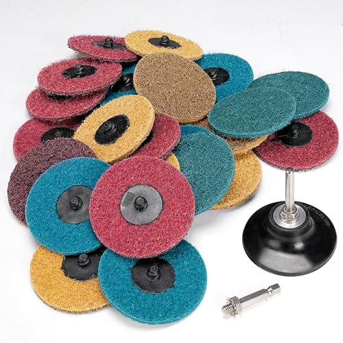 SI FANG 25 Pack 3 inch Sanding Discs Set for Die Grinder, Fits Roloc Pad - size: 3inch Set