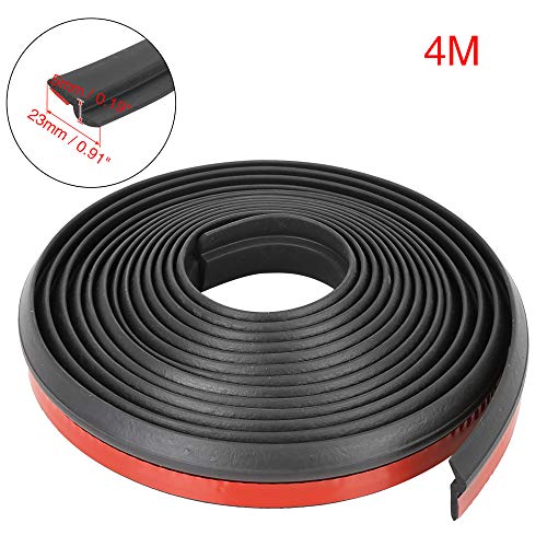 X AUTOHAUX 4m x 23mm Universal Car Z Shape Rubber Weather Waterproof Strip Seal Edge Protector