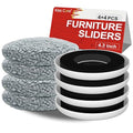 New Upgrade Furniture Movers Sliders: Multi-Surface Furniture Sliders - size: 4.3in Round 4+4Pack