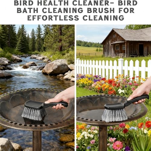 10-Piece Heavy-Duty Scrub Brushes Set with Bird Bath Scrubber and Crevice Tools for Outdoor, Kitchen, Bathroom, Tire & Wheel(Yellow) - color: Yellow