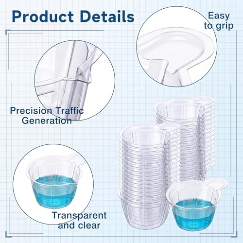 1000 Pcs 40ml Disposable Plastic Resin Mixing Cups Small Dispensing Paint Measuring Cups for Mixing Paint Stain, Epoxy, Resin Jewelry Making Art Crafts DIY