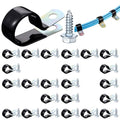 Tandefio 50 Pcs 3/4" Stainless Steel Cable Clamp with Screw Rubber Coated - size: 3/4"