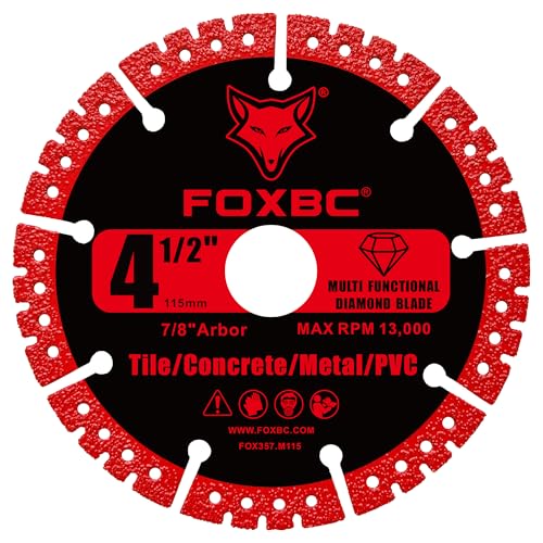 FOXBC 4-1/2 inch Diamond Blades, Multi-Purpose Metal Cutting Wheel - 3 Pack