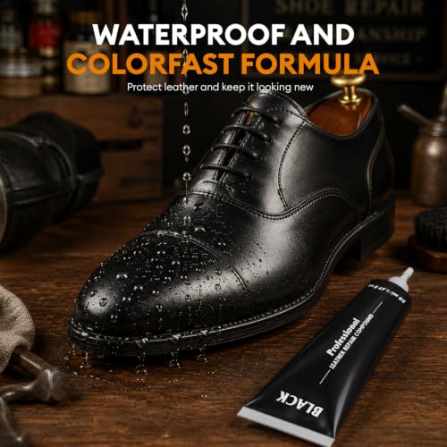 Leather Repair Kit for Furniture, Vinyl Repair Kit Restore Leather Surface - color: Black