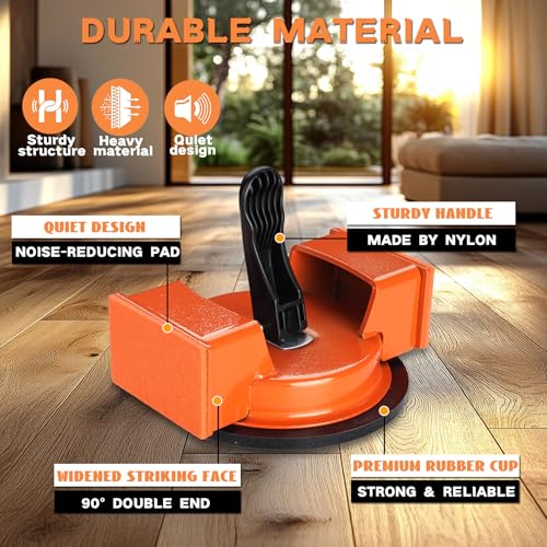 REXBETI Floor Gap Fixer Tool, Plank Gap Repair Kit, Heavy Duty Suction Cup - size: 4