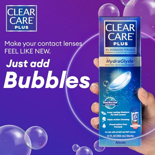 CLEAR CARE PLUS Cleaning & Disinfecting Contact Lens Solution, 12 Fl Oz