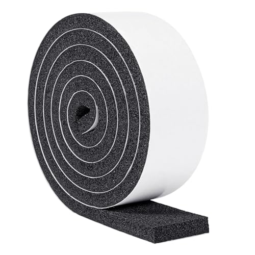 Yotache Open Cell Air Conditioning Weatherstrip Insulation Foam 2" x1/2" | Self Adhesive Flame Retardant Seal Strip, 6.5 Feet Long - size: (2"×1/2") 6.5FT