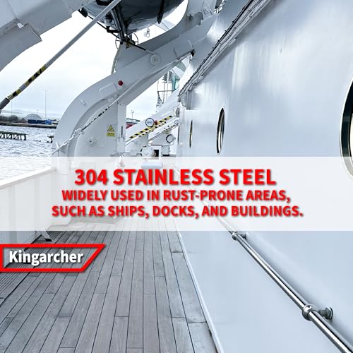 Kingarcher 252Pcs Hex Bolts and Nuts Assortment Kit, 1/4 20 5/16 18 3/8 16 Inch, 304 Stainless Steel 18-8 Assorted Bolts Nuts Flat Washers Hardware Kit, Screw Nut and Bolt Organizer, 3/4" to 2-1/2"