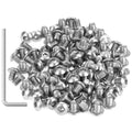 105 Pieces M4 x 5mm Button Head Socket Cap Screws, Thread Pitch 0.7mm, Sutemribor M4 Screws, 304 Stainless Steel, Fully Threaded, Silver - size: M4 x 5mm, style: Button Head