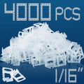 1/16” Tile Leveling Clips 4000 PCS Tile Leveling System Kit Tile Spacers, Prevent Tile lippage, Professional Ceramic Tile and Stone Leveler Installation (1/16 IN, 4000) - size: 1/16” 4000