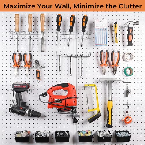 INCLY 278PCS Pegboard Accessories Organizer Kit with Peg Borad Hooks & Bins - size: 278 PCS