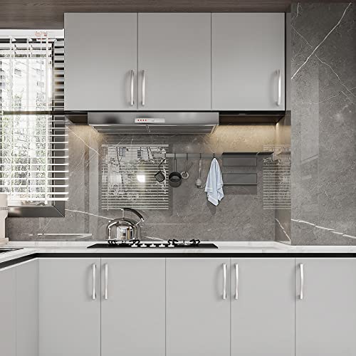 Asidrama 10 Pack 4 inch Brushed Satin Nickel Kitchen Cabinet Handles - color: Brushed Satin Nickel, size: 4" Hole Center(102mm)
