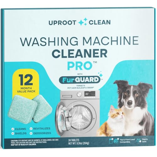 Uproot Clean Washing Machine Cleaning Tablets for Pet Owners, 24 Pack - style: Pro