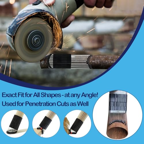 Multi Surface Pipe Profiling Tool, Pipe Cutting Template Multi Functional Shape Duplicator, Lightweight and Wear-Resistant Fiberglass Material for Tiles Floors DIY Pro Plumbing (0-10" Pipes) - size: 0-10" Pipes