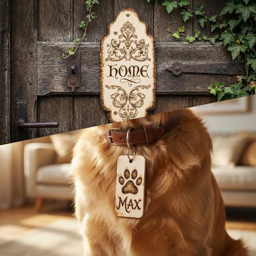 Zeadylaris Wood Burning Kit for Beginner- 156Pcs All-in-One Wood Burning Tool Pen Adjustable Temperature Wood Burner Kit Crafts Gifts for Adults & Teens DIY Paintings Dog Name Doorplate Decorations