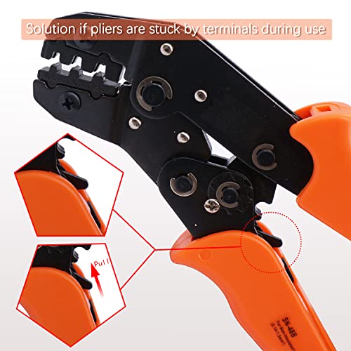 Twidec/Wire Crimping Pliers 26-16AMG Wire Crimping Tools with Ratchet,Manual Crimp Fold Tool For Open Barrel Terminal Connectors, Electrical Crimping Tool SN-48B - style: SN-48B AWG26-16