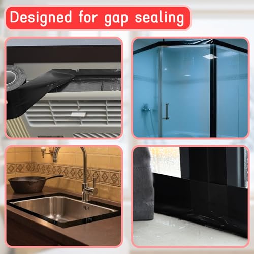 Window Sealing Tape, Window AC Insulation Tape, 3 Inch x 65 FT Black - color: Black, size: 3 Inch x 65 FT