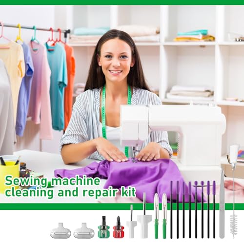 ATROPOS 19 Pcs Sewing Machine Cleaning Kit, Repair Tools with Storage Bag for Sewing Machine Maintenance