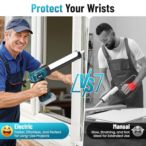 Electric Caulking Gun Compatible with 18V Makita Battery - color: Blue