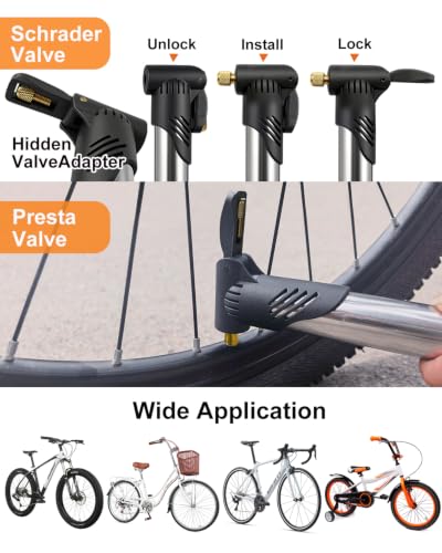 NDakter Bike Frame Bag with Repair Kit, Bicycle Tire Repair Tool Kit Set with Pump & 16-in-1 Multitool, Emergency Bike Pack Accessories for Road MTB BMX