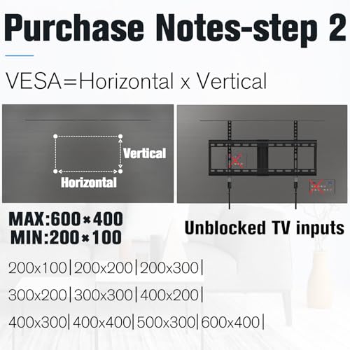 Mounting Dream TV Wall Mount for 37-70 Inch Flat Screen TV up to 132lbs - size: For 37"-70“ TV