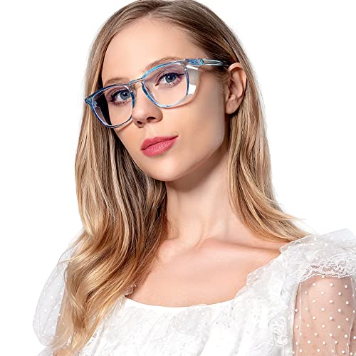 MORK&SUKY Safety Glasses, Stylish Goggles With No Fog Lense, Alternatives To Regular Protective Eyewear For Lab and Nursing. - color: Light Blue