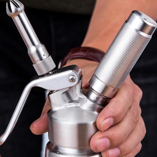 Whipped Cream Dispenser Replacement Stainless Steel Charger Holder and Decorating Nozzles for Cream Whippers,5 Pcs