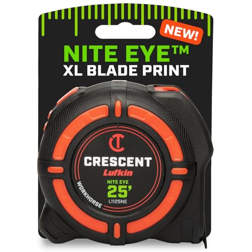Crescent Lufkin 25 Ft. WORKHORSE NITE EYE Tape Measure | L1125NE - size: 25', style: SAE