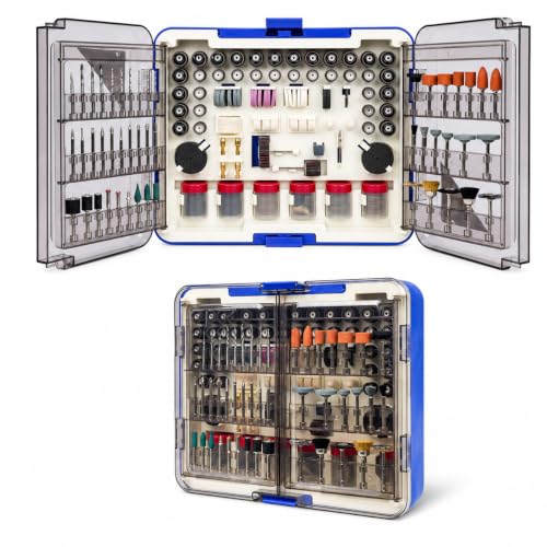 HARDELL 508PCS Rotary Tool Accessories Kit for Sanding Cutting Polishing - color: Blue