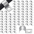 Yaocom 100 Pcs Silver Cable Screw Clips 1/2 Inch, Zinc Steel Wire Clamps - color: Silver, size: 1/2 inch