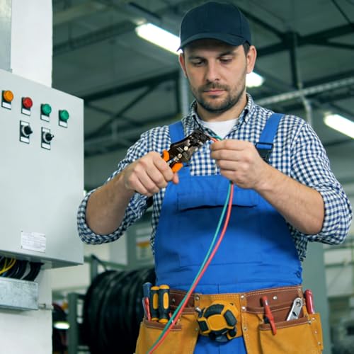 Automatic Wire Stripper, 3 in 1 Stripper/Cutter/Crimping Heavy Duty Multi-Function Wire Strippers Tool for 8-18 AWG Electrical Wire, 7 Inch
