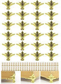 24 PCS Antique Brass Box Metal Feet Legs for Small Wood Jewelry Crafts Case - color: Gold