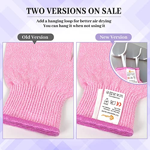 Evridwear Cut Resistant Gloves Food Grade Level 5 Kitchen Safety Protection (Medium, Pink) - color: Pink, size: Medium (Pack of 1)