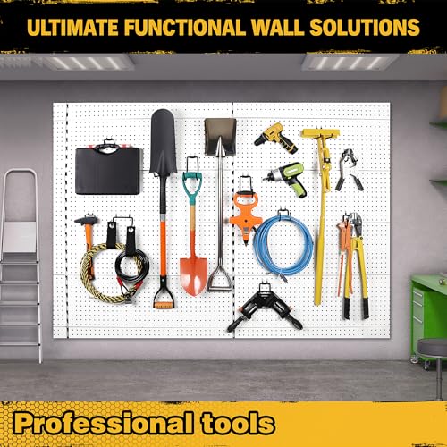 ELEAD 28-Piece Pegboard Hooks with Extension Straps, Heavy Duty Organizer Pegboard Accessories Fit for 1/4" Pegboard, Peg Board Tool Utility Hangers for Power Tool, Drill, Bag, Cord - style: 28-Piece