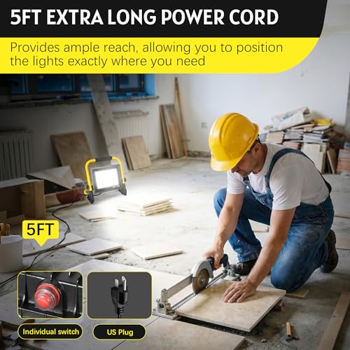 10000LM Portable LED Work Light, IP66 Waterproof for Garage