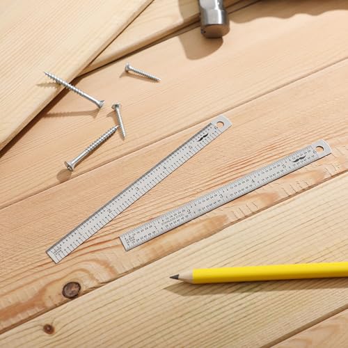 Mr. Pen- Machinist Ruler, 6 Inch, 2 Pack, Stainless Steel Imperial - style: 6 inch, 2 Pack 1/10-1/100 Graduation