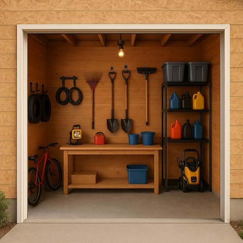 4 Pack Garage Hooks Heavy Duty, 5.1 inch Square Utility Hooks