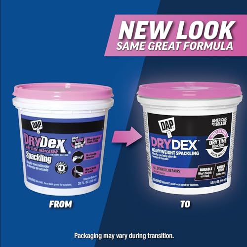 1 qt DAP 12330 DryDex Interior/Exterior Spackling- Pack of 2 - size: 1 Quart - Pack of 2