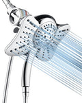 GRICH Shower Head with Handheld Spray - Dual High Pressure Showerhead - color: Silver, size: 2.5 GPM