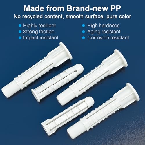 12PCS Concrete Wall Anchors for TV Mount, 10x50mm & 10x60mm Anchor Bolts