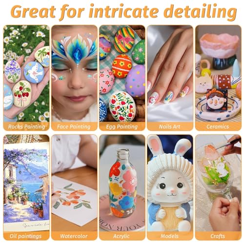 Moon Roses 30 Pcs Miniature Detail Paint Brush Set