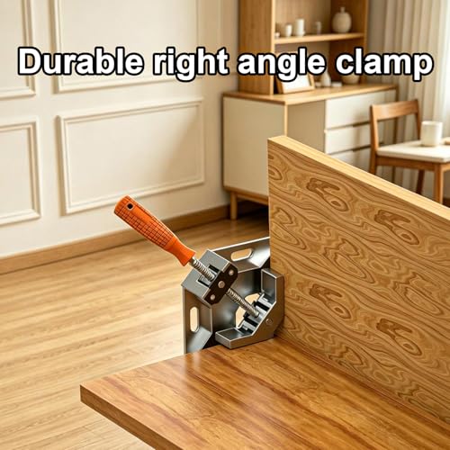 4pcs Corner Clamp with Adjustable Aluminum Alloy Swing Jaw, ingle Handle Clamps for DIY Woodworking, Photo Framing, Gifts for Men Dad