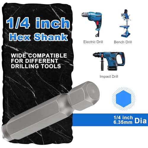5 Pack 9/32" / 7mm Masonry Drill Bit Set for Concrete,Hex Shank,4" Length - size: 9/32 inch（ 5 Pack ）, style: Hex Shank