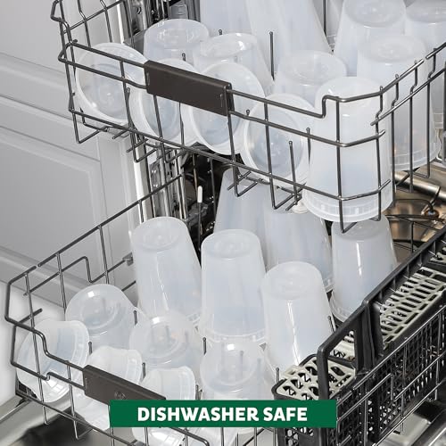 Freshware Food Storage Containers [50 Set] 16 oz Plastic Deli Containers with Lids, Slime, Soup, Meal Prep Containers | BPA Free | Stackable | Leakproof | Microwave/Dishwasher/Freezer Safe - color: Clear, size: 16 oz - 50 Sets