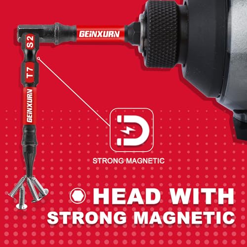Geinxurn 30 Pieces T7 Impact Tough Magnetic Screwdriver Bit Set, 2 In. #7 Torx Head power Bit Set, S2 Alloy Steel T7 Star Bit - size: 2"-30PCS, style: T7